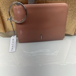 Thacker Pink Clutch with Silver Ring